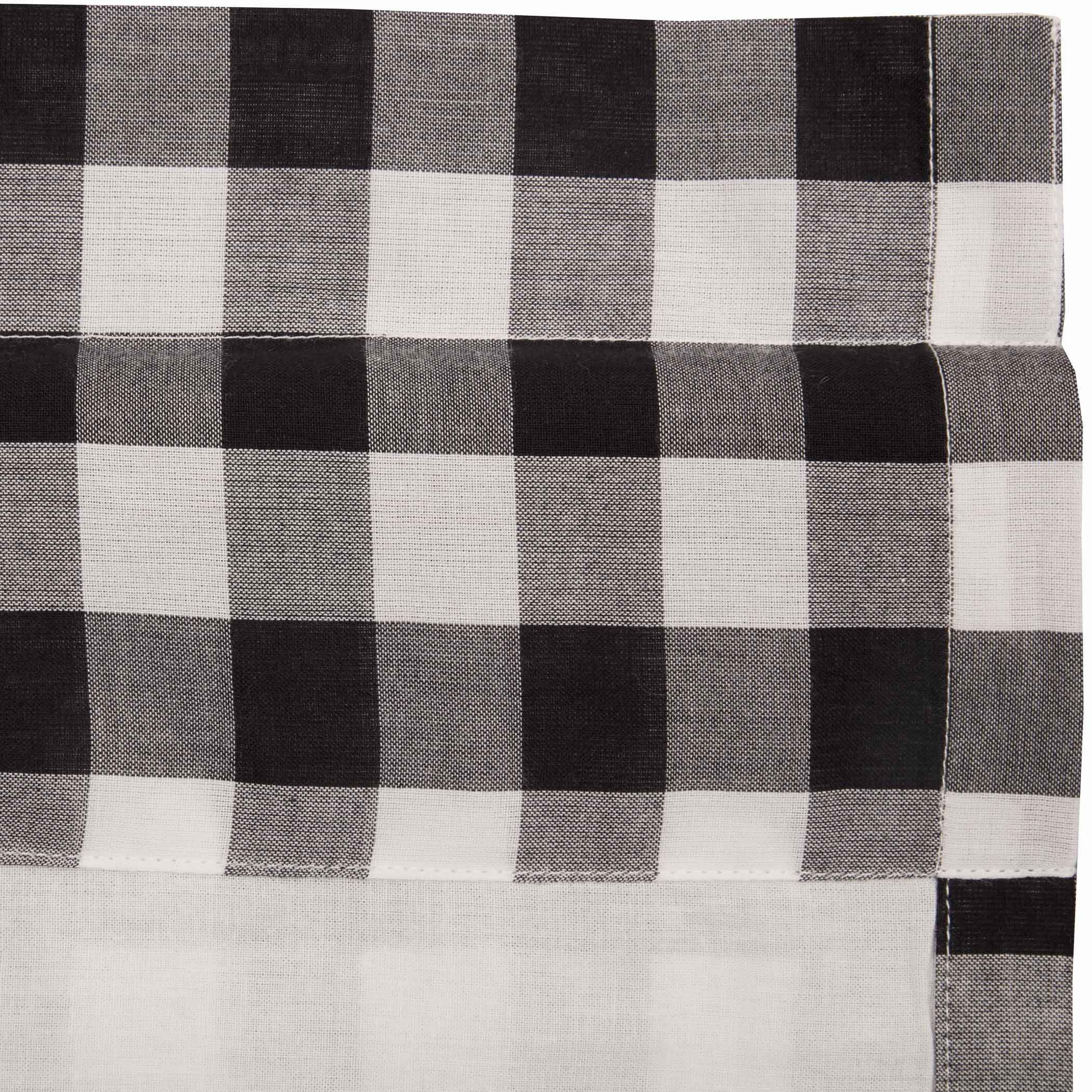 Annie Buffalo Black Check Prairie Long Panel Curtain Set of 2 VHC Brands - The Fox Decor