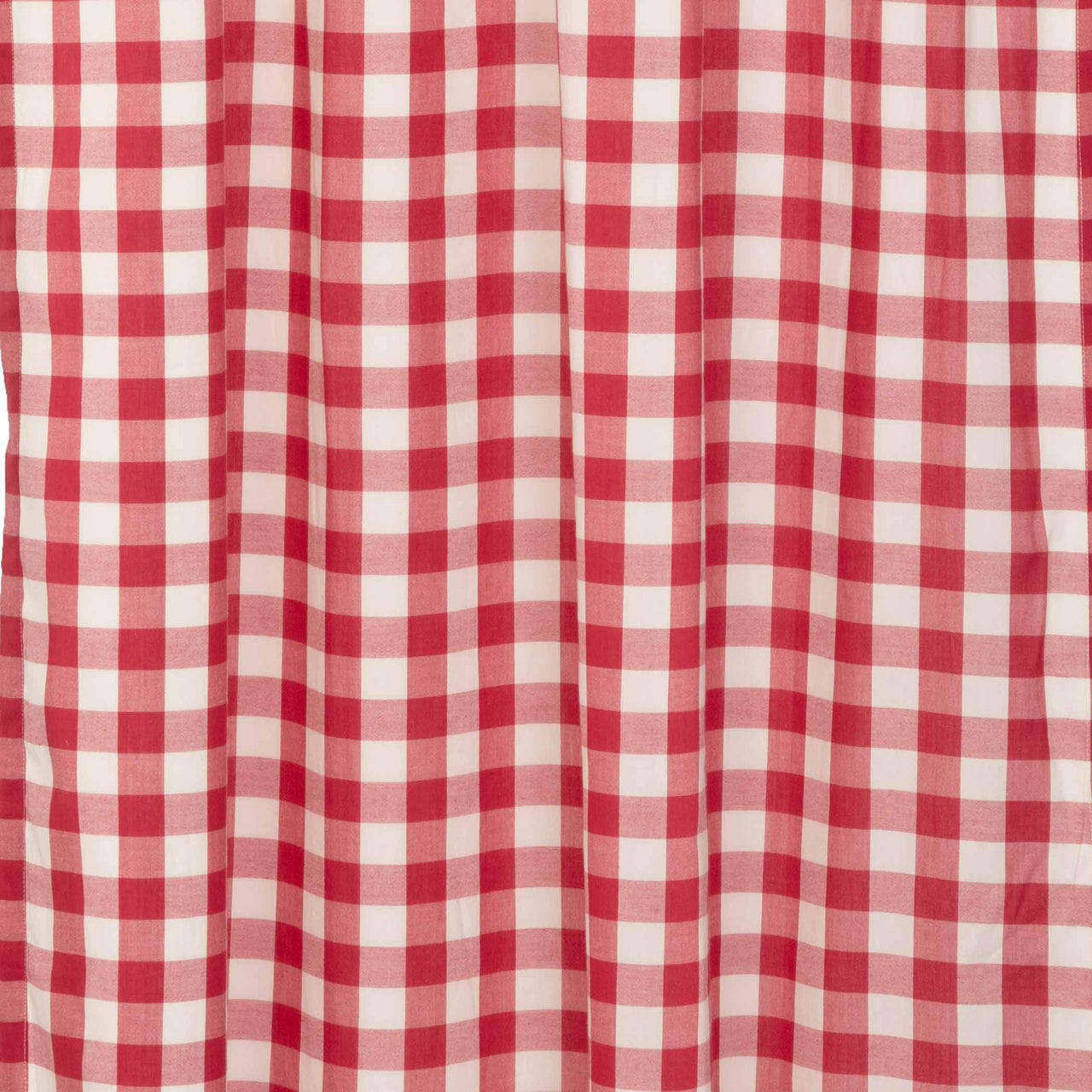 Annie Buffalo Black/Red Check Ruffled Panel Curtain Set of 2 84x40 - The Fox Decor
