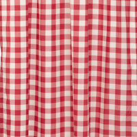 Thumbnail for Annie Buffalo Black/Red Check Ruffled Panel Curtain Set of 2 84x40
