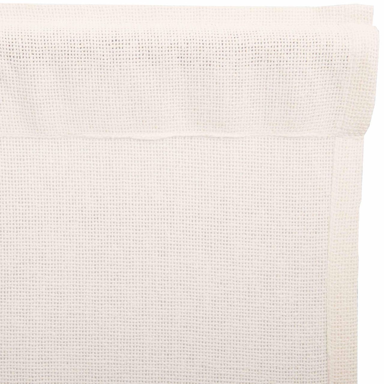 Burlap Antique White Prairie Short Panel Curtain Set of 2 63x36x18 VHC Brands