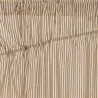 Thumbnail for Sawyer Mill Charcoal Ticking Stripe Prairie Short Panel Curtain Set of 2 63x36x18 VHC Brands - The Fox Decor