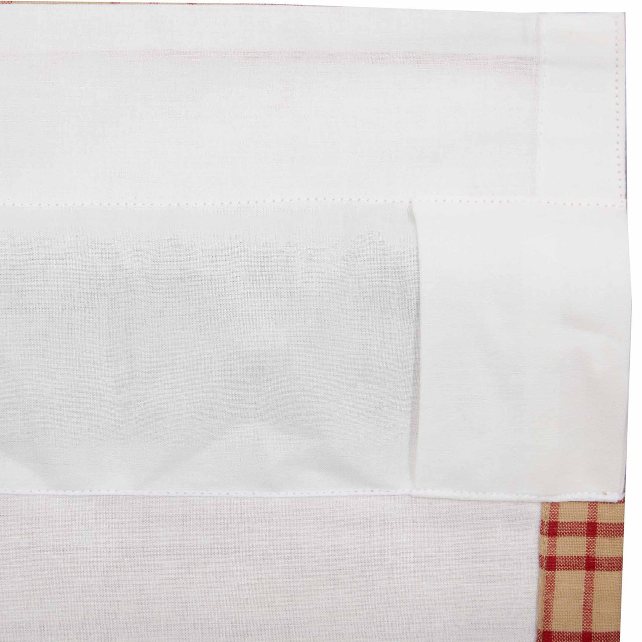 Sawyer Mill Red Plaid Prairie Long Panel Curtain Set of 2 VHC Brands - The Fox Decor