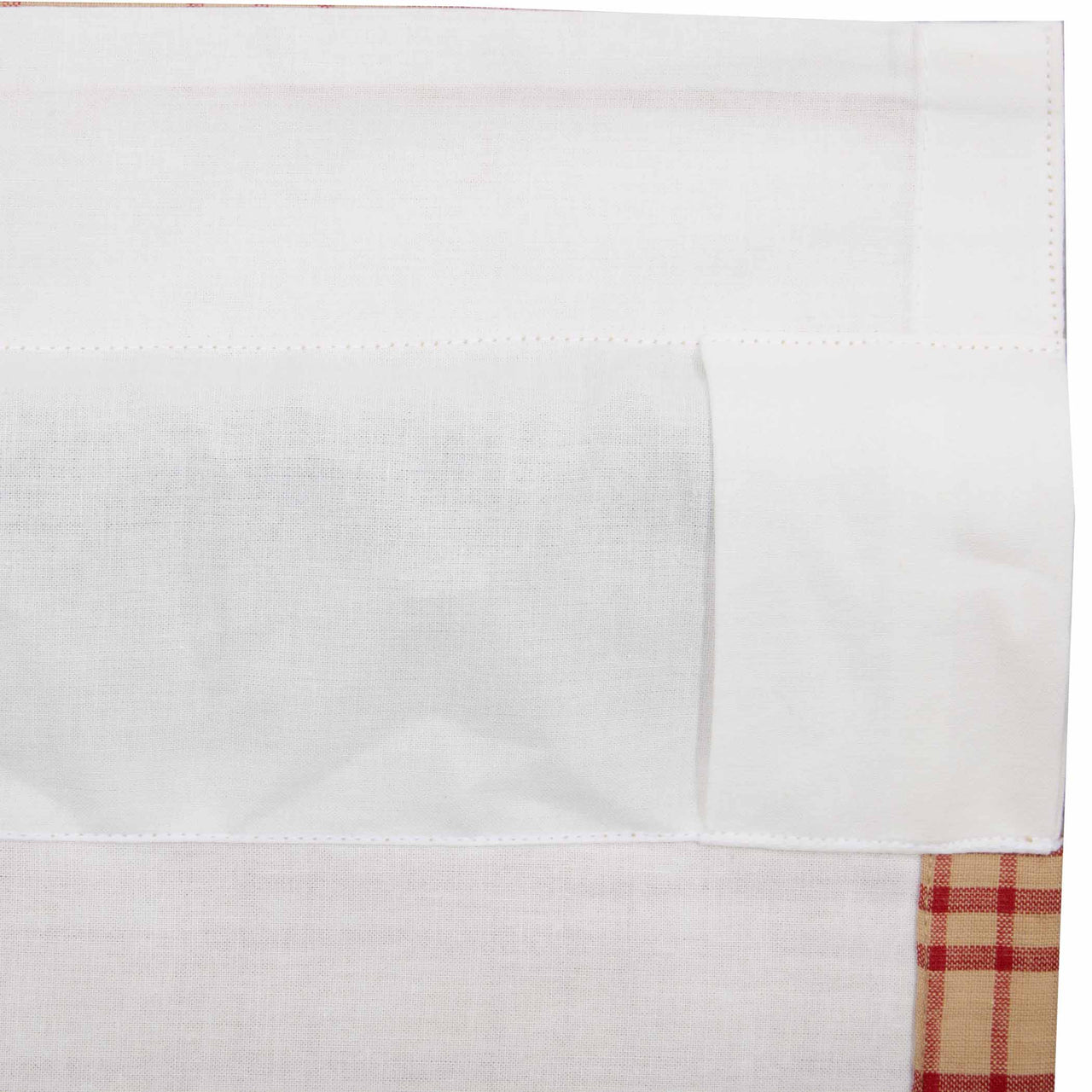 Sawyer Mill Red Plaid Prairie Long Panel Curtain Set of 2 VHC Brands