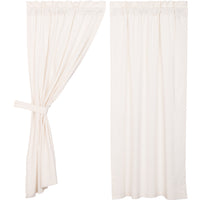 Thumbnail for Simple Life Flax Antique White Short Panel Country Style Curtain Set of 2 63