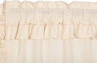 Thumbnail for Muslin Ruffled Unbleached Natural Prairie Long Panel Curtain Set of 2 - The Fox Decor