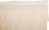 Thumbnail for Muslin Ruffled Unbleached Natural Prairie Short Panel Curtain Set 63x36x18 VHC Brands