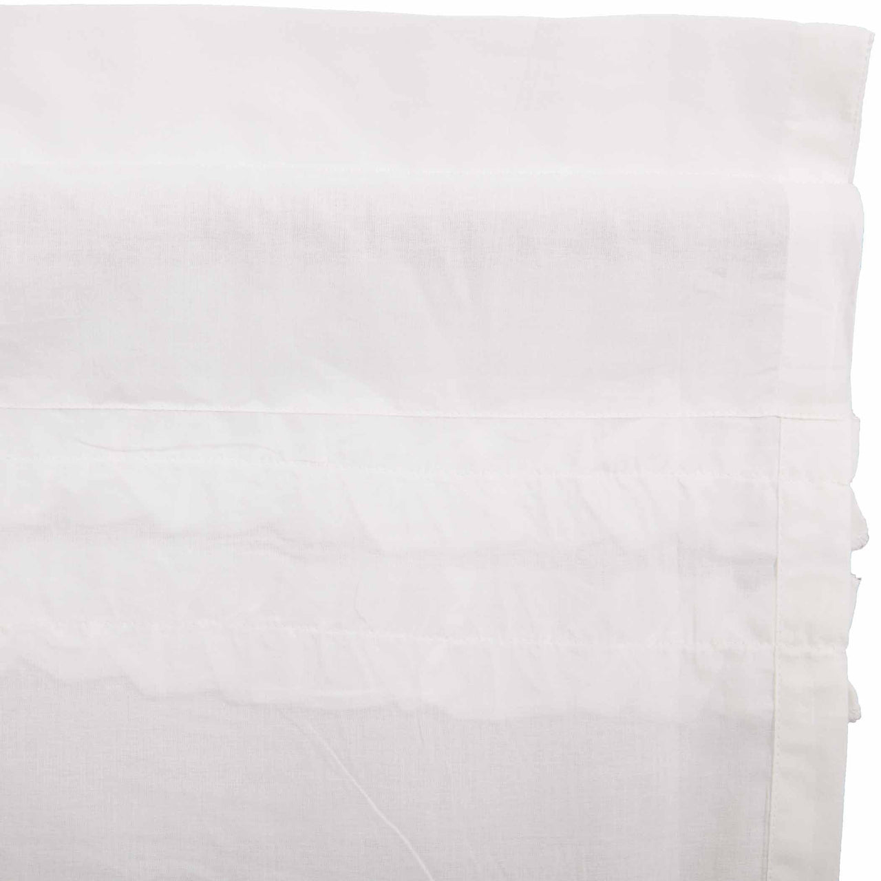 White Ruffled Sheer Petticoat Prairie Short Panel Curtain Set 63x36x18 VHC Brands - The Fox Decor