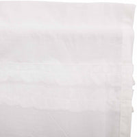 Thumbnail for White Ruffled Sheer Petticoat Prairie Swag Curtain Set of 2 - The Fox Decor