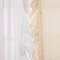 Thumbnail for Muslin Ruffled Bleached White Tier Curtain Set of 2 L36xW36 VHC Brands