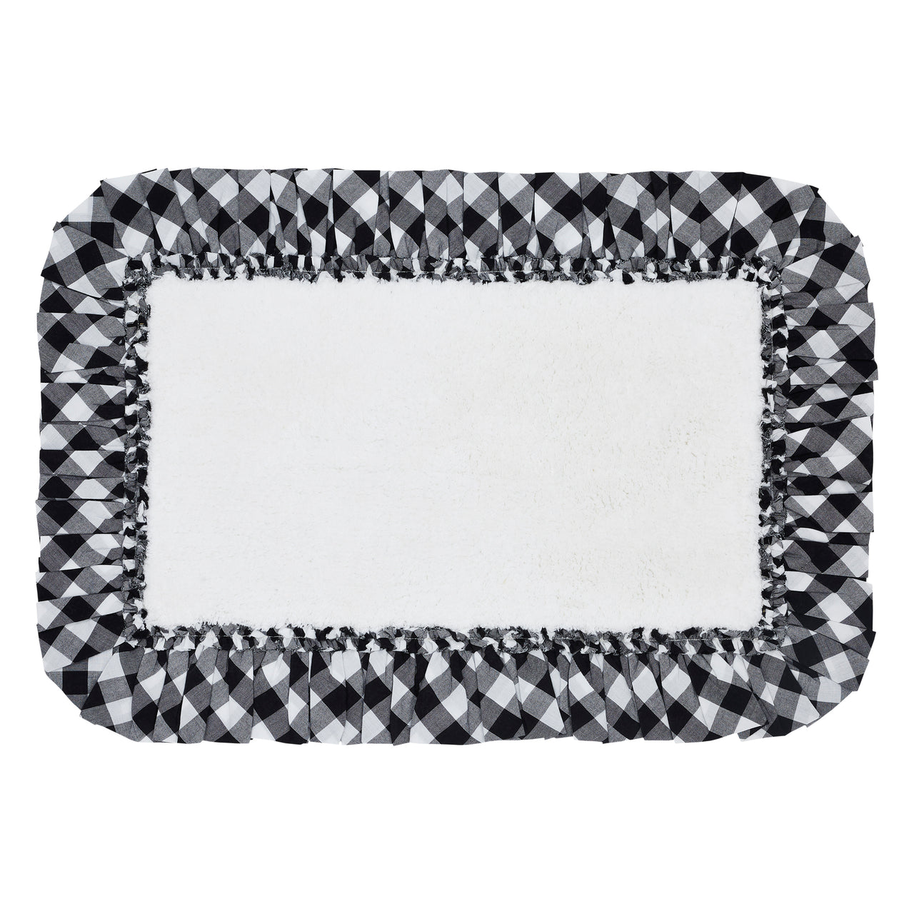 Annie Buffalo Black Check Bathmat 20" x 30" VHC Brands - The Fox Decor