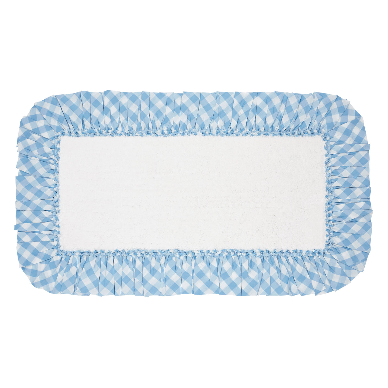 Annie Buffalo Blue Check Bathmat 27" x 48" VHC Brands - The Fox Decor