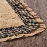 Thumbnail for Burlap Natural w/ Black Check Bathmat 20