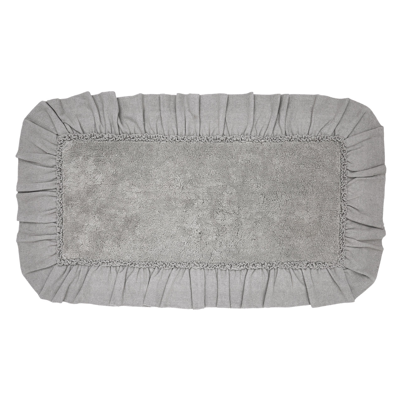 Burlap Dove Grey Bathmat 27" x 48" VHC Brands - The Fox Decor