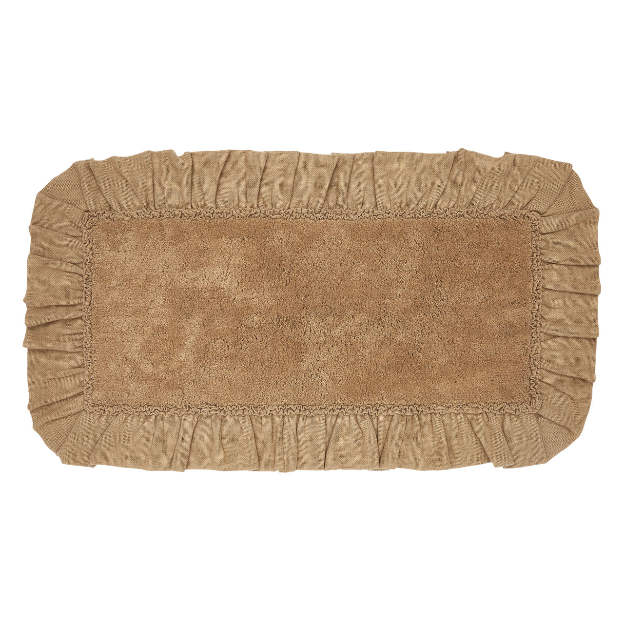 Burlap Natural Bathmat 27" x 48" VHC Brands - The Fox Decor