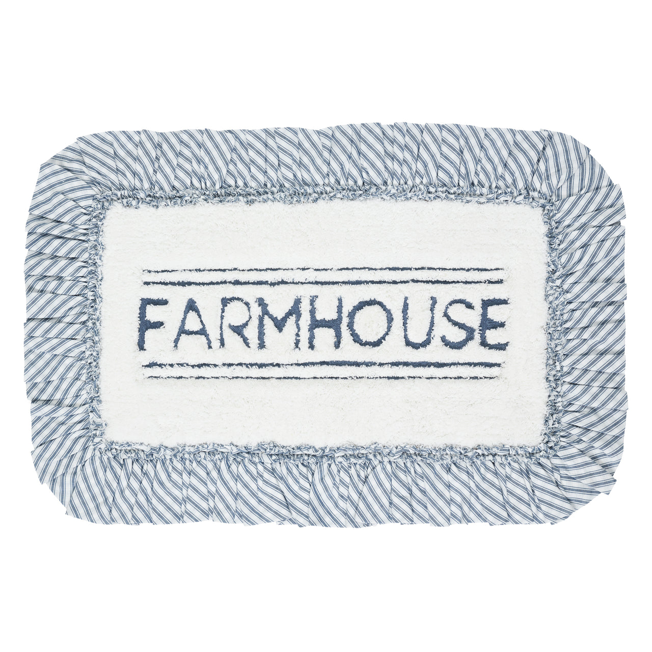 Sawyer Mill Blue Farmhouse Bathmat 20" x 30" VHC Brands - The Fox Decor