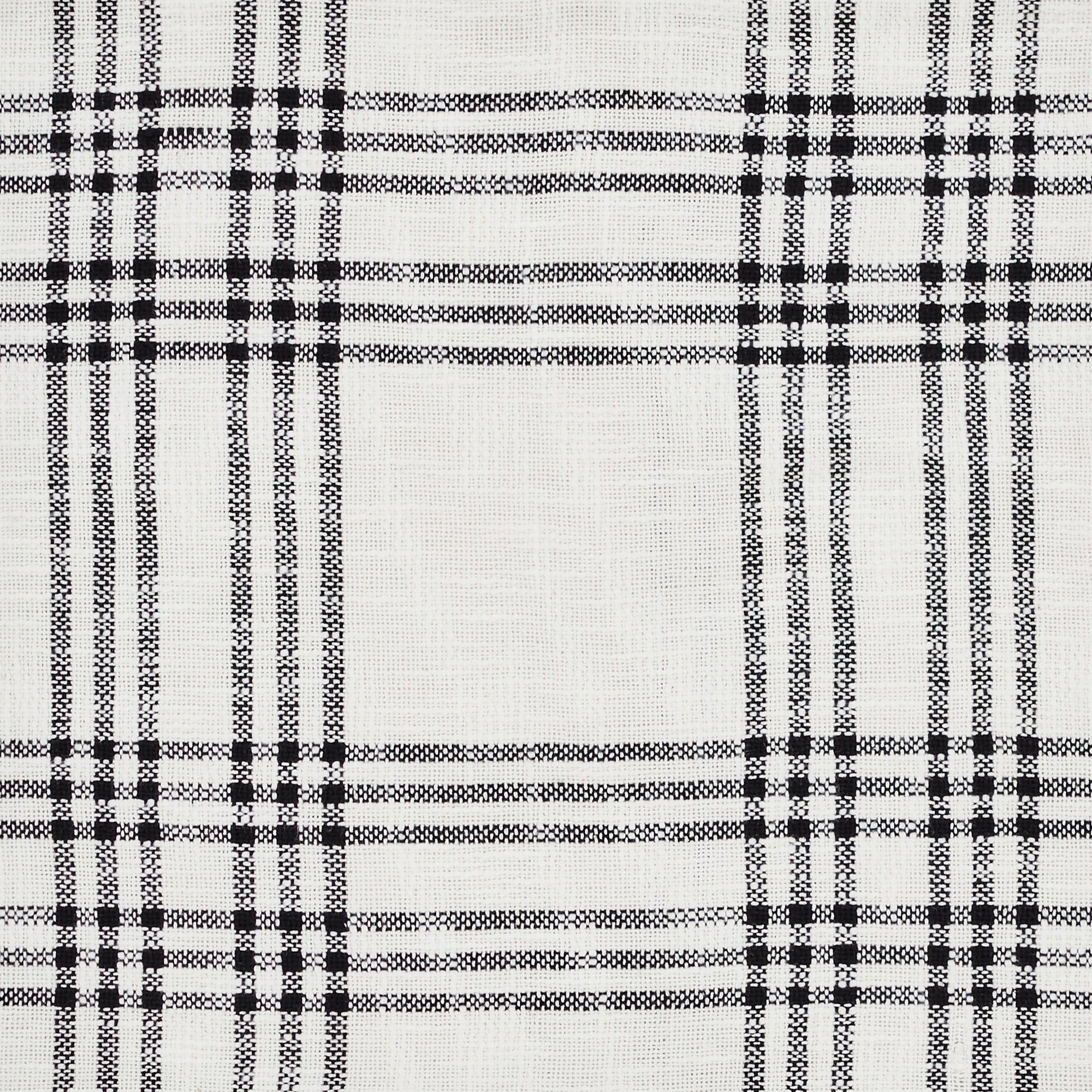 Black Plaid Tier Curtain Set of 2 L36xW36 VHC Brands - The Fox Decor