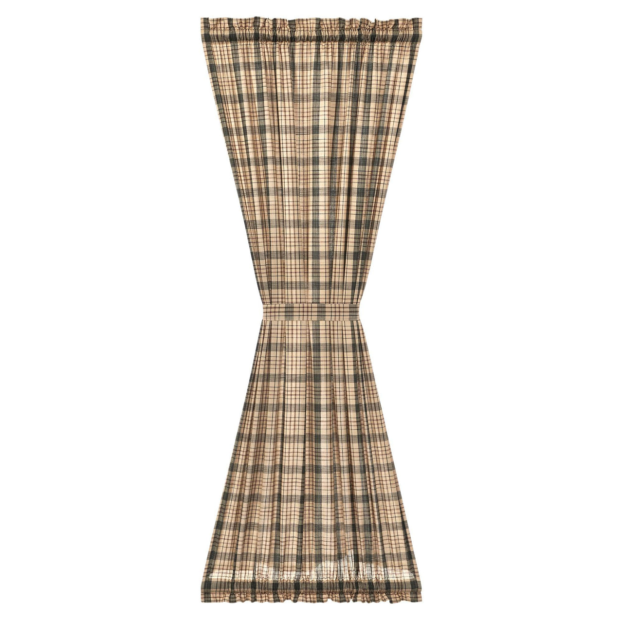 Cider Mill Plaid Door Panel Curtain 72x40 VHC Brands - The Fox Decor