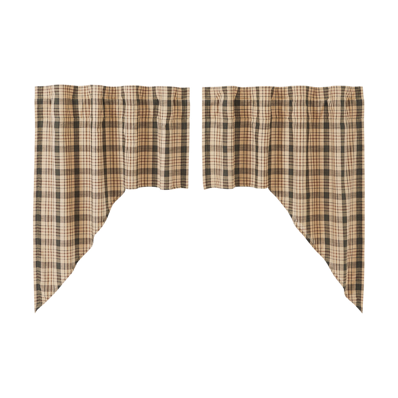 Cider Mill Plaid Swag Set of 2 36x36x16 VHC Brands