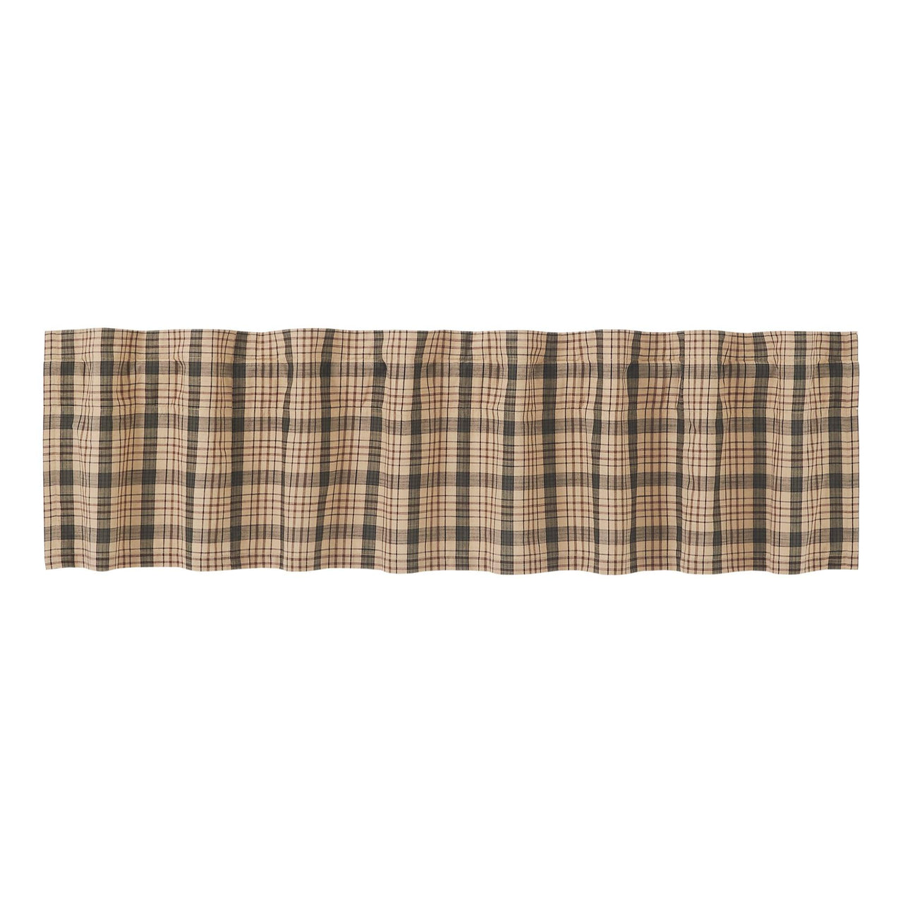 Cider Mill Plaid Valance Curtain 16x72 VHC Brands