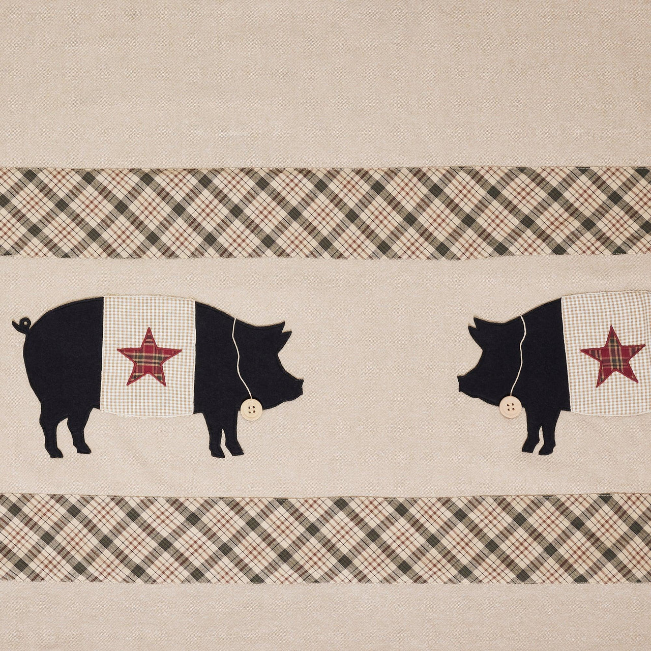 Cider Mill Primitive Pig Shower Curtain 72x72 VHC Brands