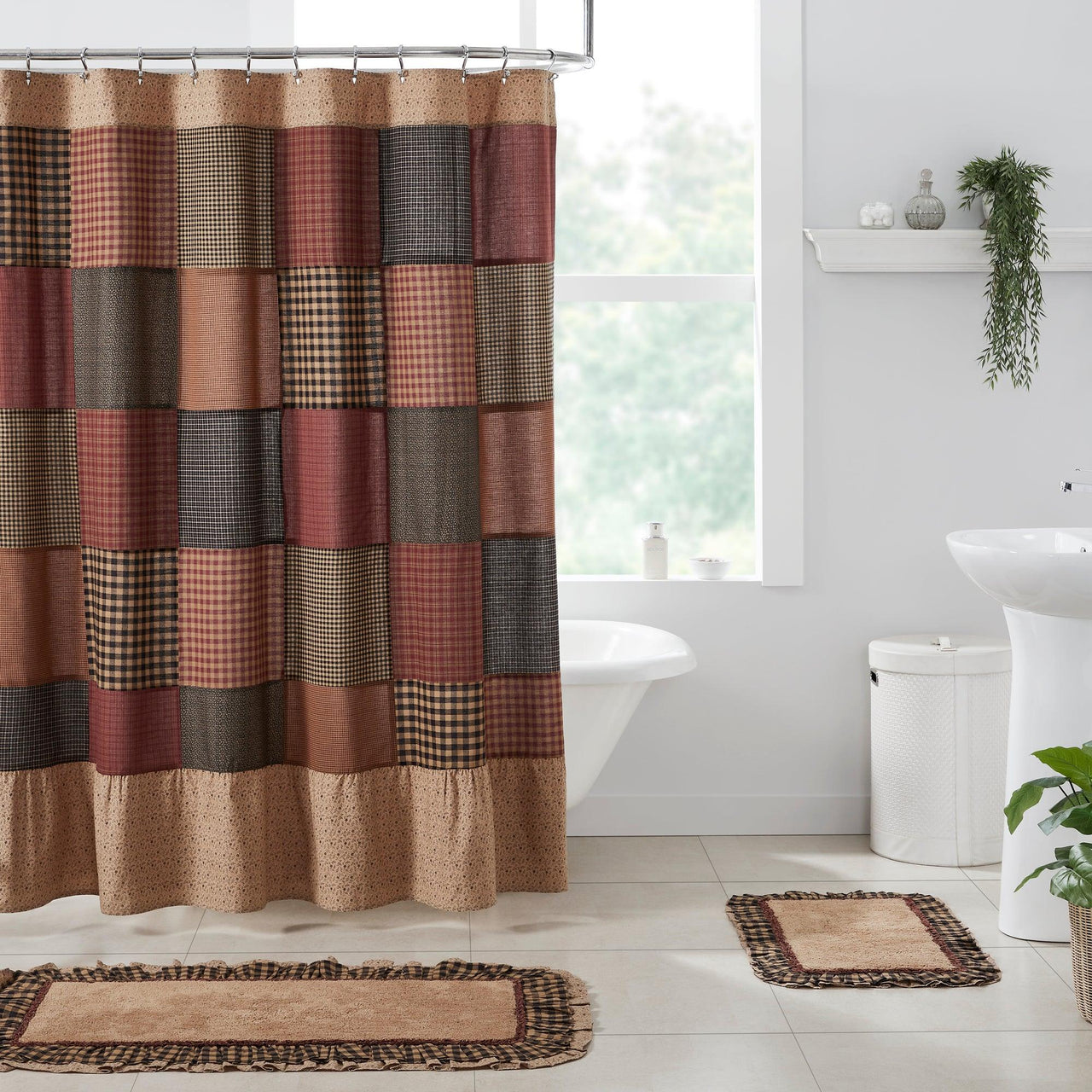 Maisie Patchwork Shower Curtain 72x72 VHC Brands