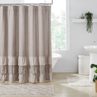 Thumbnail for Florette Ruffled Shower Curtain 72x72 VHC Brands