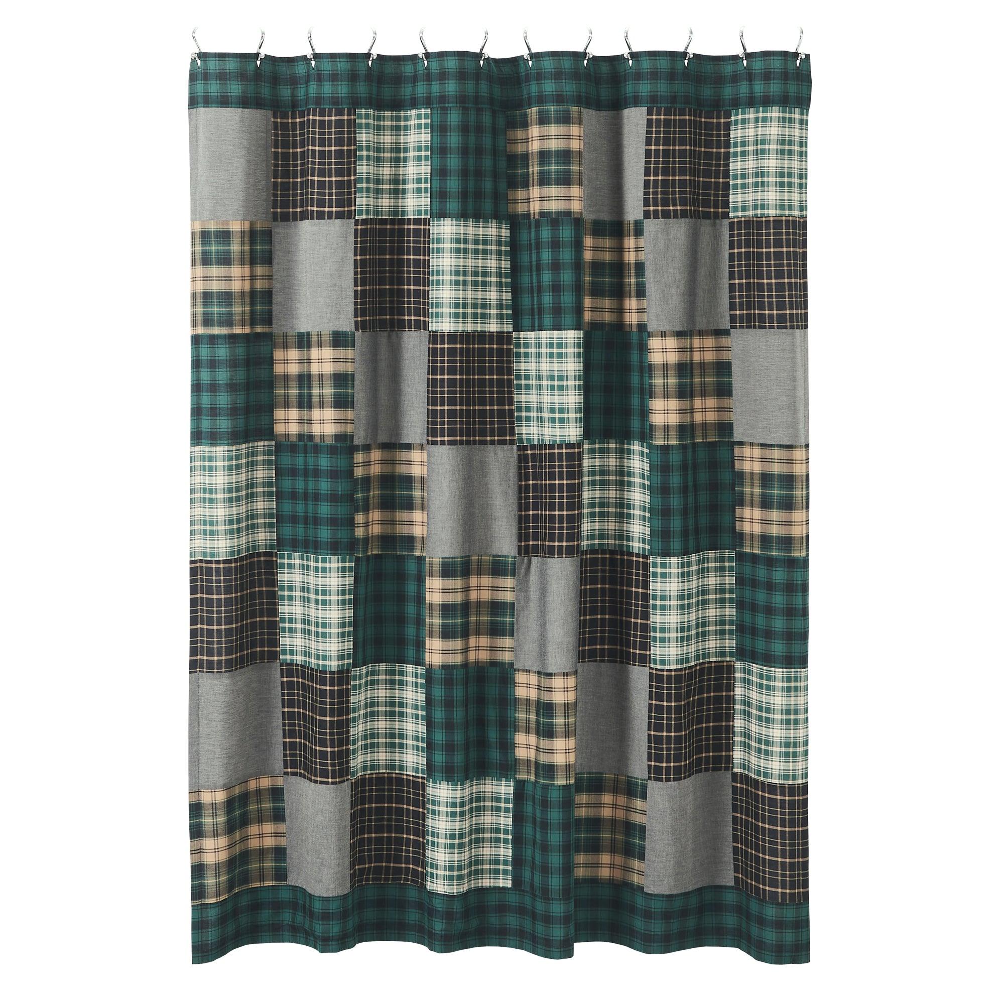 Pine Grove Patchwork Shower Curtain 72x72 VHC Brands - The Fox Decor