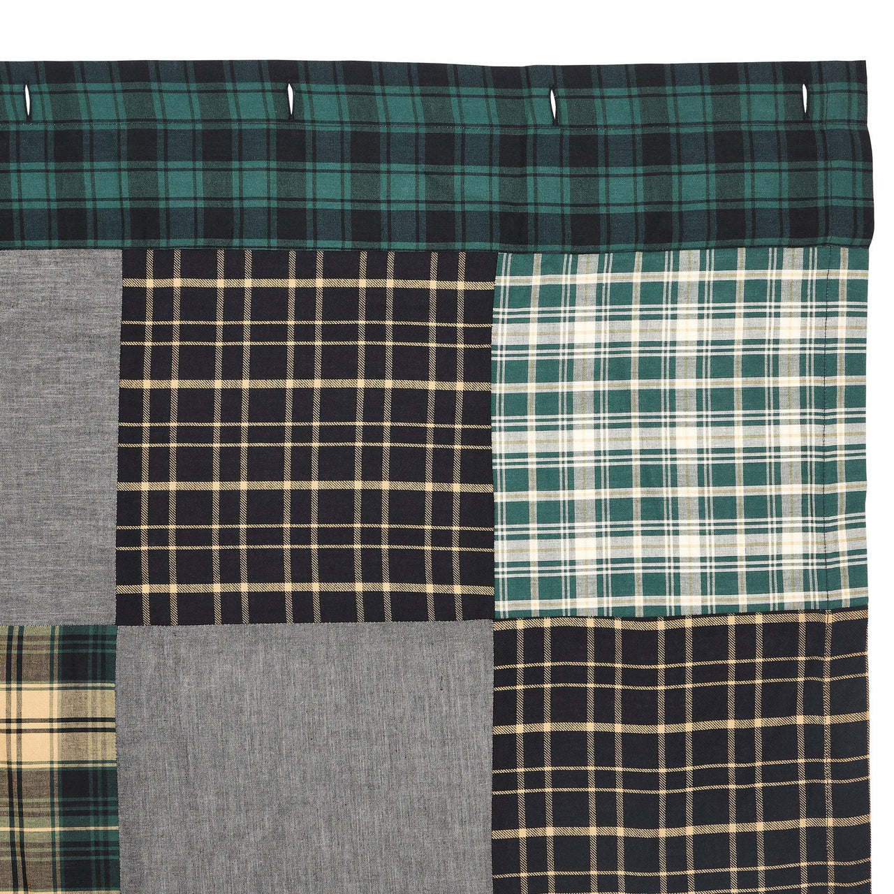 Pine Grove Patchwork Shower Curtain 72x72 VHC Brands - The Fox Decor