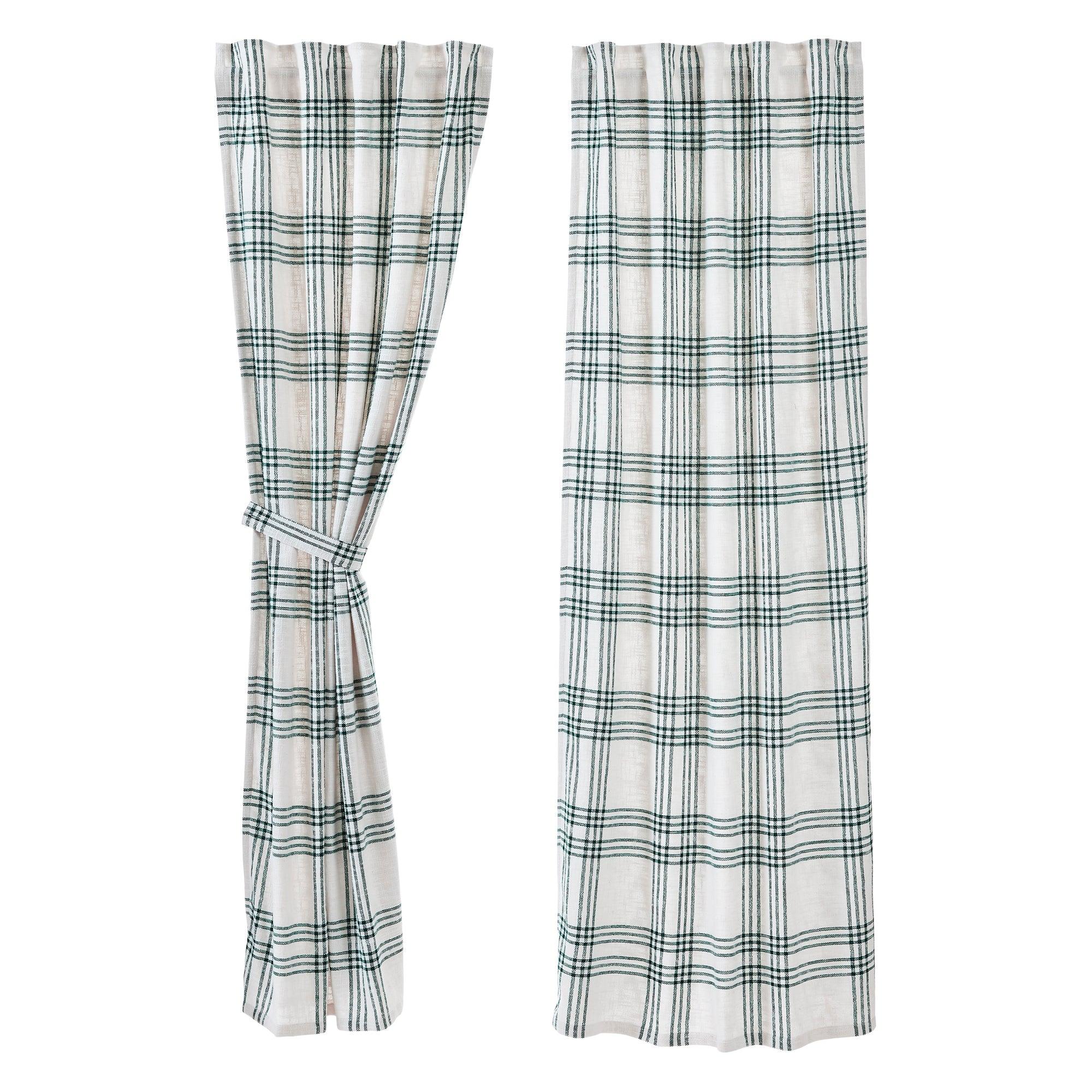 Pine Grove Plaid Panel Curtain Set of 2 84x40 VHC Brands - The Fox Decor