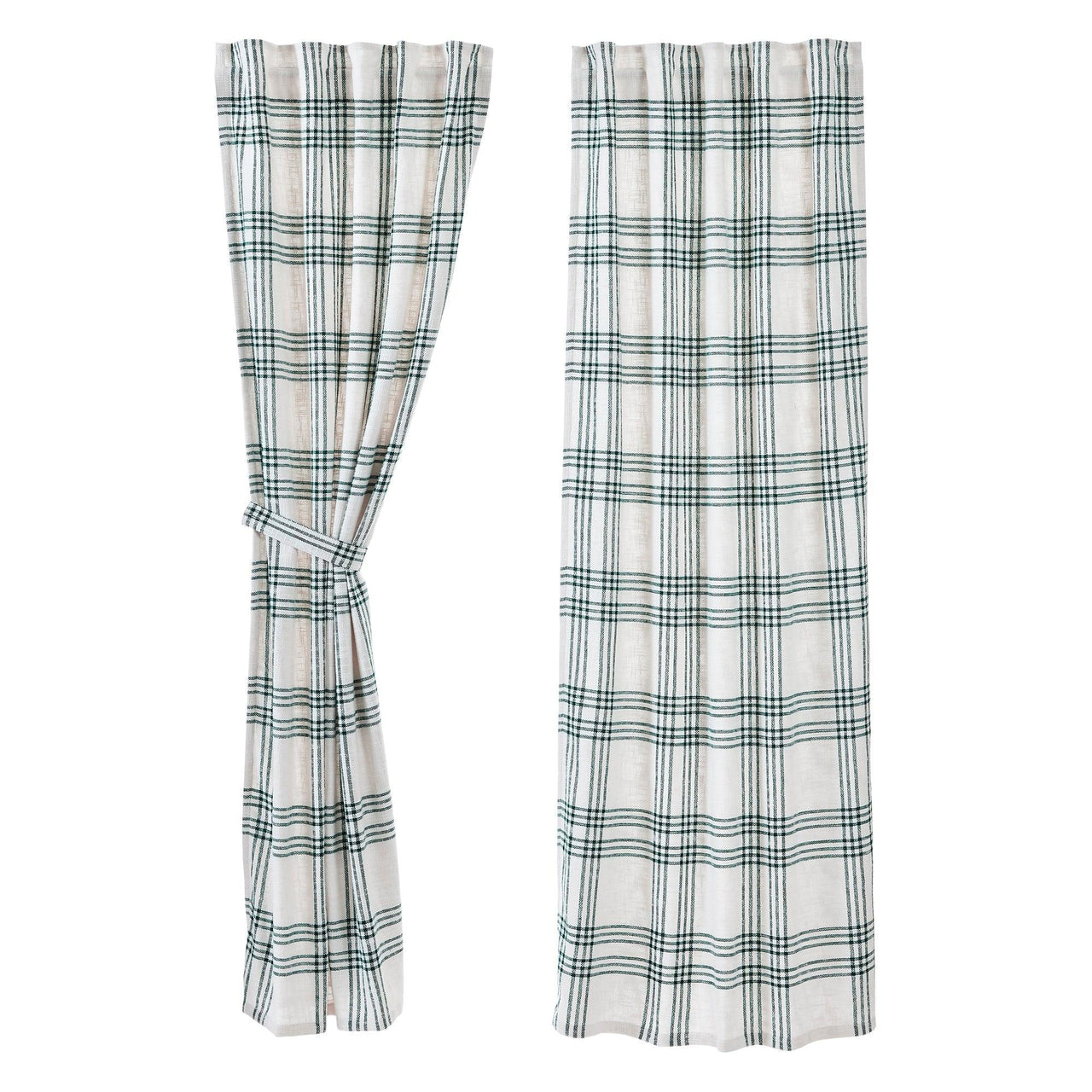 Pine Grove Plaid Panel Curtain Set of 2 84x40 VHC Brands