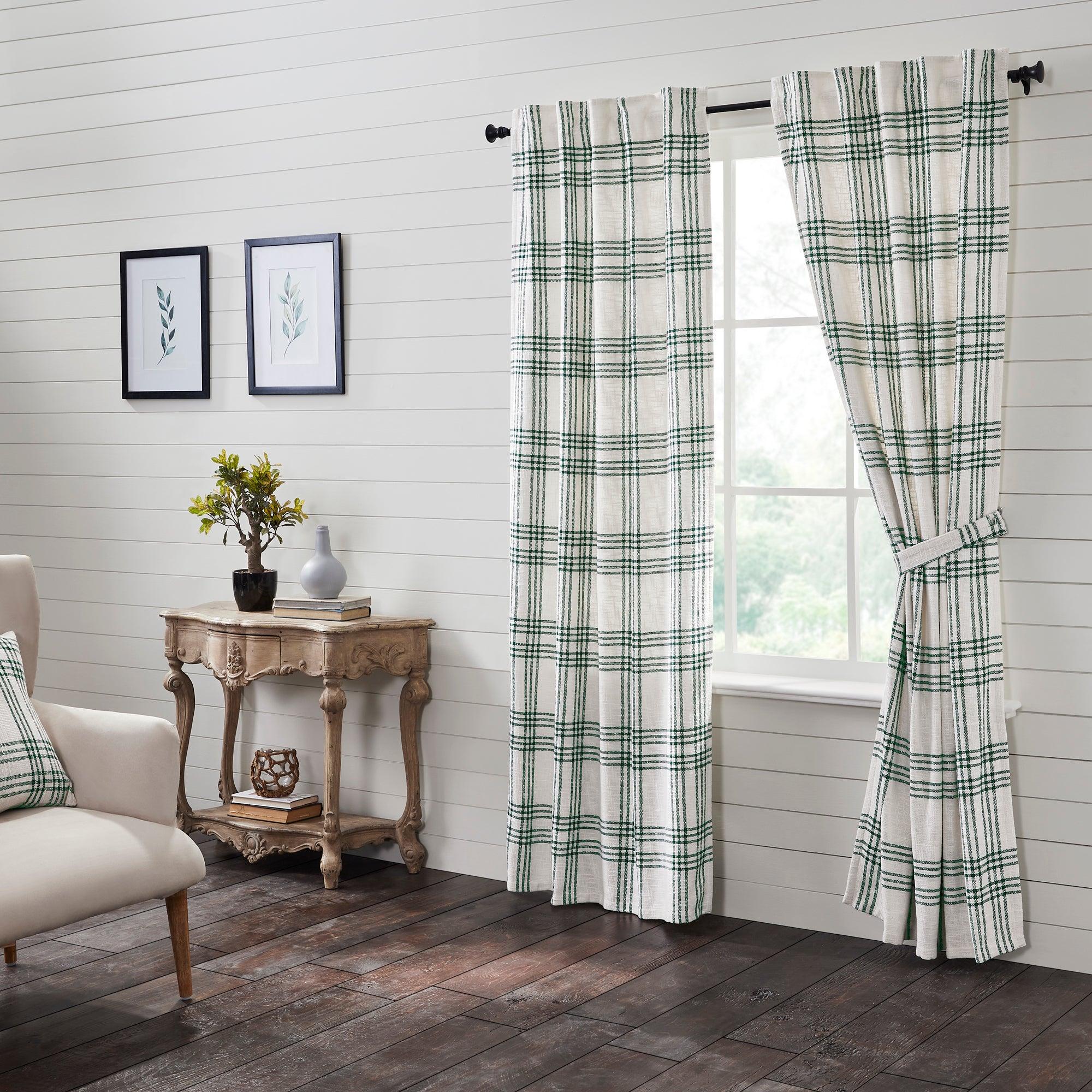 Pine Grove Plaid Panel Curtain Set of 2 84x40 VHC Brands - The Fox Decor