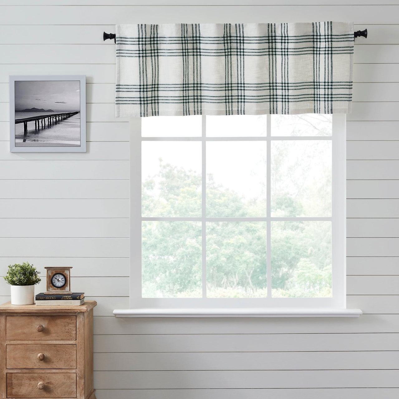 Pine Grove Plaid Valance Curtain 19x60 VHC Brands - The Fox Decor