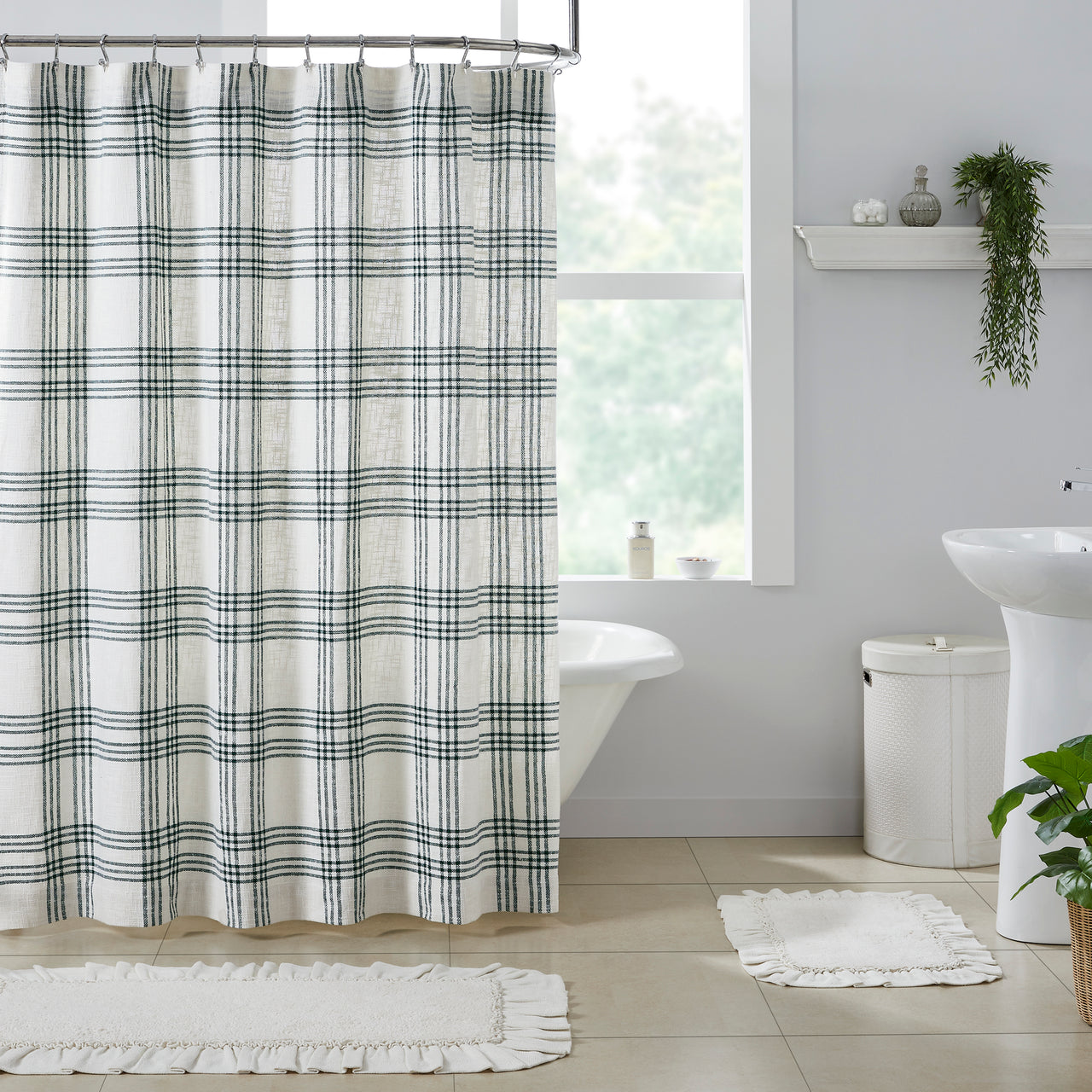 Pine Grove Plaid Shower Curtain 72x72 VHC Brands