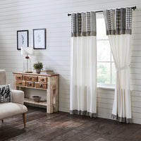 Thumbnail for Sawyer Mill Black Panel with Attached Patchwork Valance Set of 2 84x40 VHC Brands - The Fox Decor