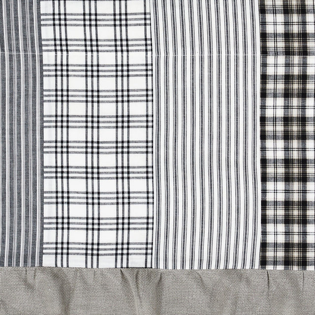 Sawyer Mill Black Patchwork Valance Curtain 19x60 VHC Brands - The Fox Decor