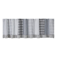 Thumbnail for Sawyer Mill Black Patchwork Valance Curtain 19x72 VHC Brands