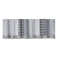 Sawyer Mill Black Patchwork Valance Curtain 19x72 VHC Brands - The Fox Decor
