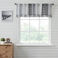 Thumbnail for Sawyer Mill Black Patchwork Valance Curtain 19x72 VHC Brands