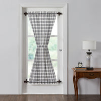 Sawyer Mill Black Plaid Door Panel 72x40 VHC Brands - The Fox Decor