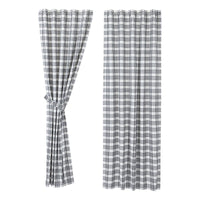 Thumbnail for Sawyer Mill Black Plaid Panel Curtain Set of 2 84x40 VHC Brands - The Fox Decor