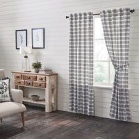 Thumbnail for Sawyer Mill Black Plaid Panel Curtain Set of 2 84x40 VHC Brands - The Fox Decor