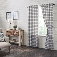 Thumbnail for Sawyer Mill Black Plaid Panel Curtain Set of 2 84x40 VHC Brands