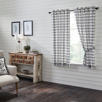 Thumbnail for Sawyer Mill Black Plaid Short Panel Curtain Set of 2 63x36 VHC Brands - The Fox Decor