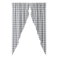 Thumbnail for Sawyer Mill Black Plaid Prairie Long Panel Curtain Set of 2 84x36x18 VHC Brands - The Fox Decor