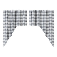 Thumbnail for Sawyer Mill Black Plaid Swag Set of 2 36x36x16 VHC Brands