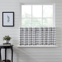 Thumbnail for Sawyer Mill Black Plaid Tier Curtain Set of 2 L24xW36 VHC Brands