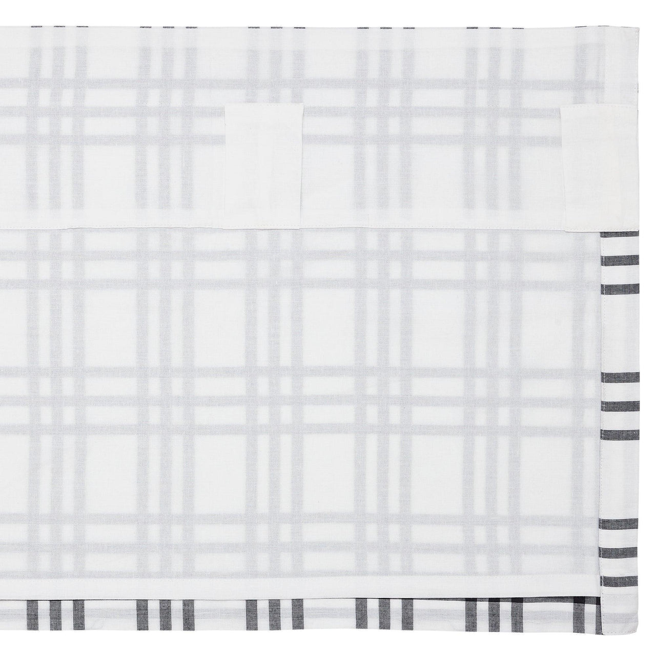 Sawyer Mill Black Plaid Valance Curtain 16x90 VHC Brands - The Fox Decor