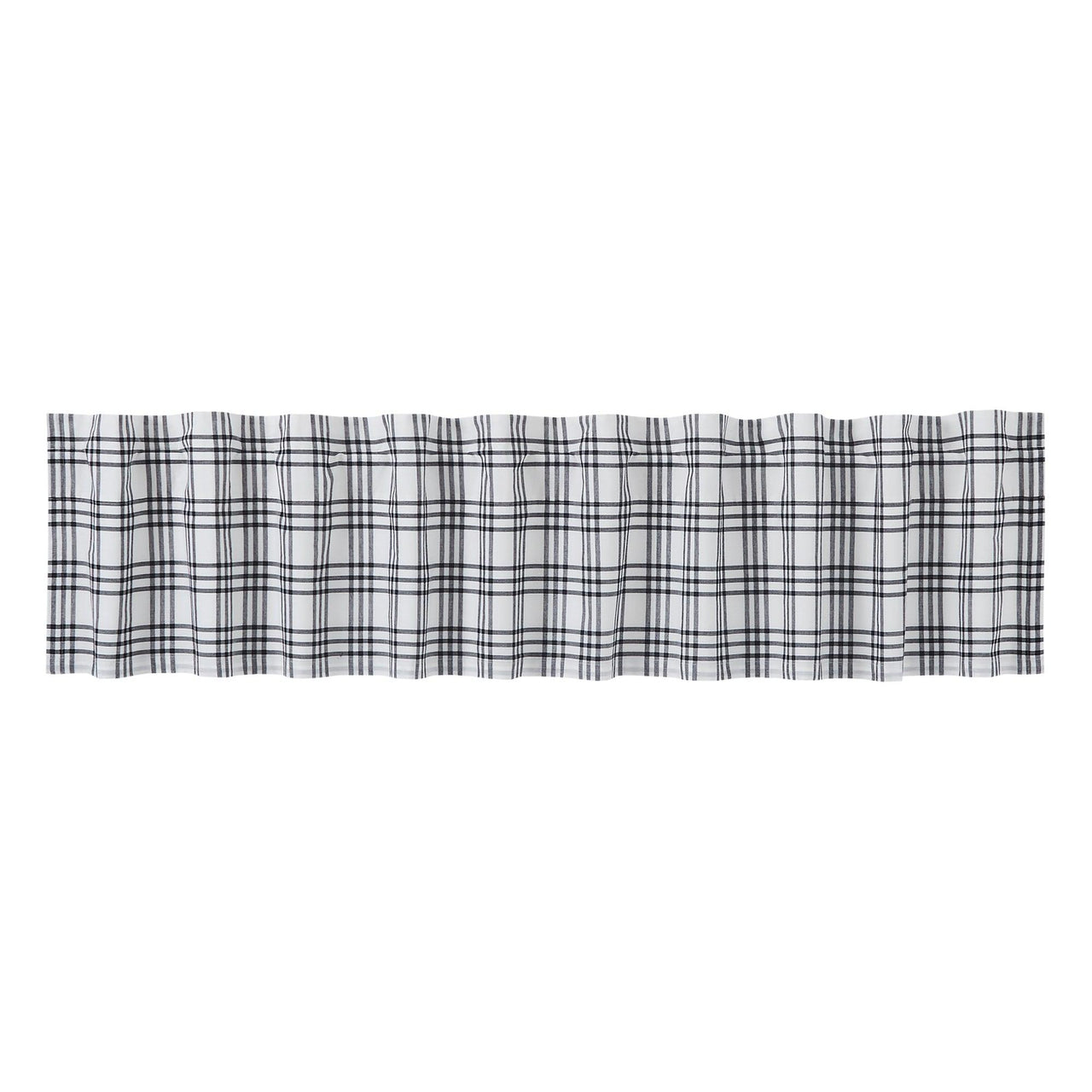 Sawyer Mill Black Plaid Valance Curtain 16x90 VHC Brands - The Fox Decor