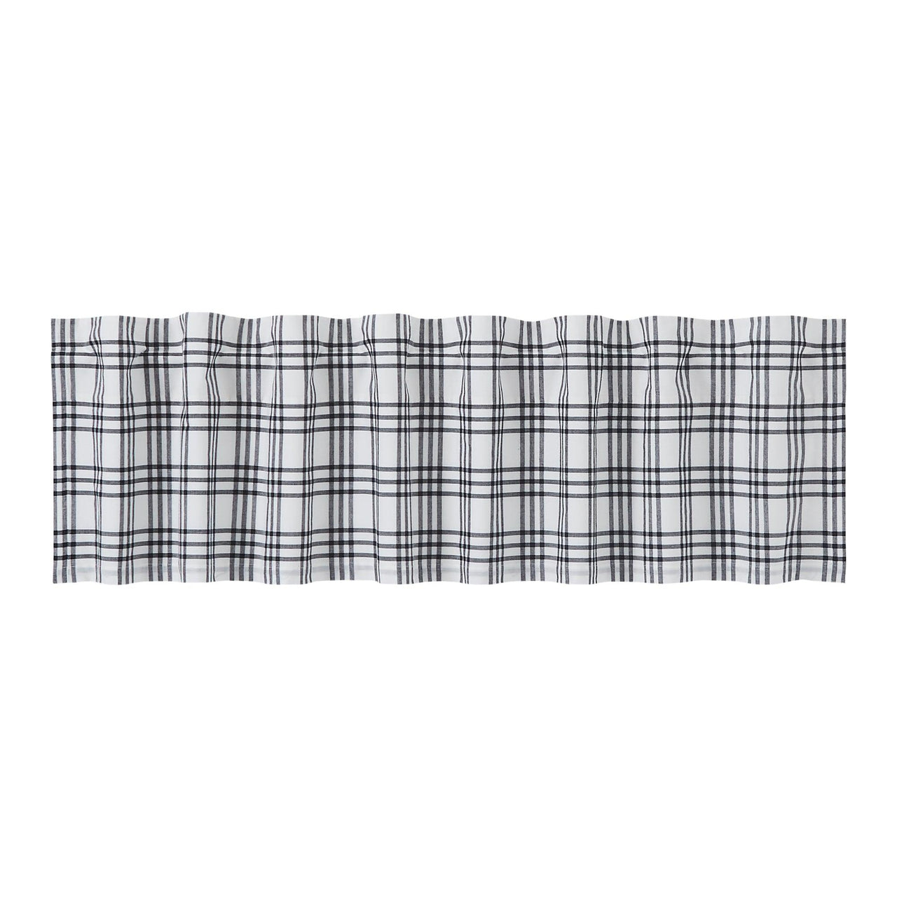 Sawyer Mill Black Plaid Valance Curtain 16x72 VHC Brands - The Fox Decor