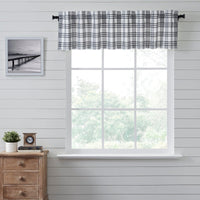 Sawyer Mill Black Plaid Valance Curtain 16x72 VHC Brands - The Fox Decor